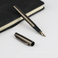 Design de lujo Oficina de papelería Fuente Pen Ink Business Regalo Promocional Gun Metal Ball Fountain Fountain Pen Pen